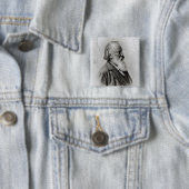 Johannes Brahms Vierkante Button 5,1 Cm (In situ)