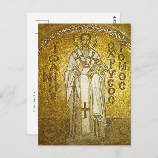 Johannes Chrysostomus Orthodox Christelijk Icoon Briefkaart (Voorkant / Achterkant)