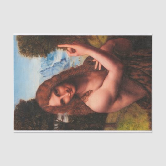 Johannes de Doper, 1520 door Salai Tissuepapier (Voorkant)