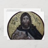 Johannes de Doper Byzantijns Mozaïek Orthodox Icoo Briefkaart (Voorkant / Achterkant)