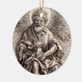 Johannes de Doper die het Lam vasthoudt Keramisch Ornament (Links)