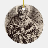 Johannes de Doper die het Lam vasthoudt Keramisch Ornament (Achterkant)