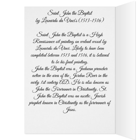 Johannes de Doper door Leonardo da Vinci's (Binnen (Links))