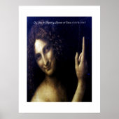 Johannes de Doper door Leonardo da Vinci's Poster (Voorkant)