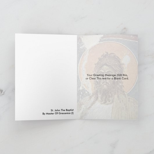 Johannes de Doper door Meester van Gracanica (I) Kaart (Binnen)
