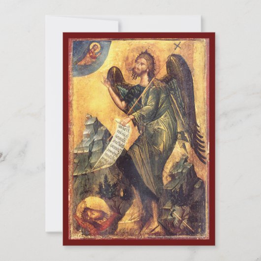 Johannes de Doper icoon gebedskaart Feestdagenkaart (Voorkant)