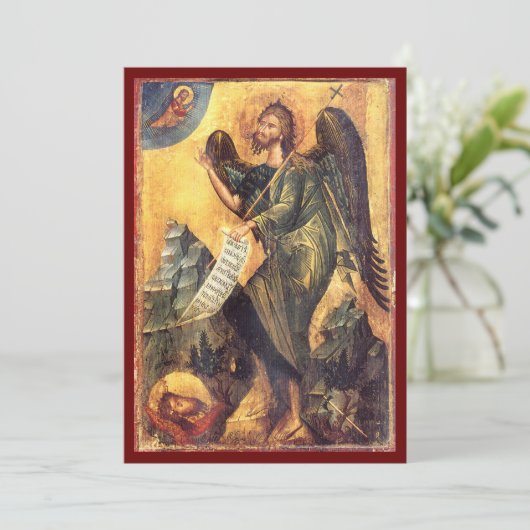 Johannes de Doper icoon gebedskaart Feestdagenkaart (Staand voorkant)