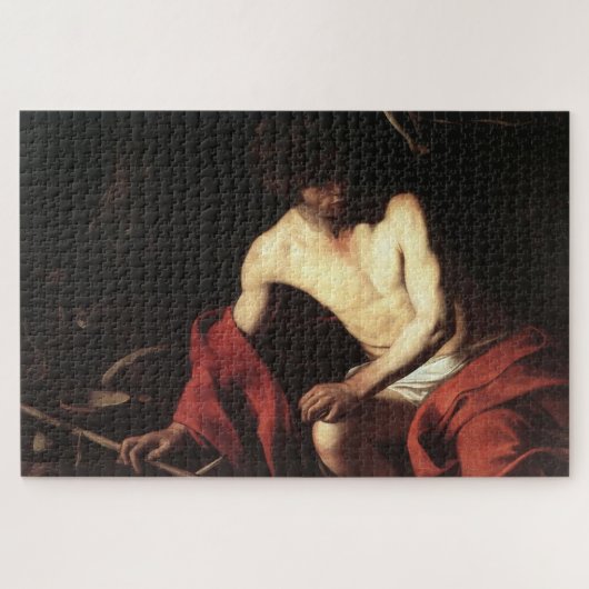 Johannes de Doper in de woestijn - Caravaggio Legpuzzel (Horizontaal)
