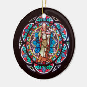 Johannes de Doper met Advent quote Keramisch Ornament (Links)