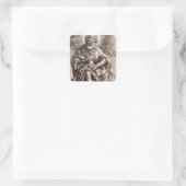 Johannes de Doper met het Lam Vierkante Sticker (Tas)