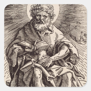 Johannes de Doper met het Lam  Vierkante Sticker