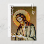 Johannes de Doper Orthodox Christelijk Icoon Briefkaart (Voorkant / Achterkant)