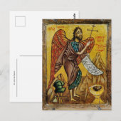 Johannes de Doper Orthodox Christelijk Icoon Briefkaart (Voorkant / Achterkant)