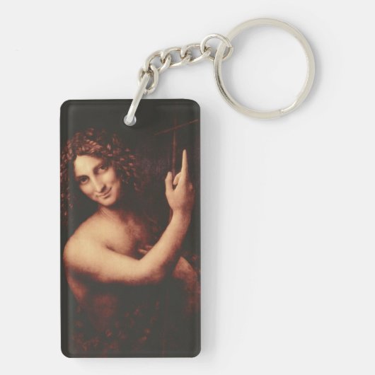 Johannes de Doper van Leonardo da Vinci Sleutelhanger (achterkant)