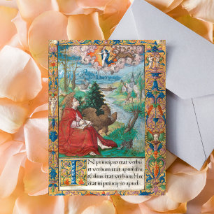 Johannes de Evangelist Bijbel Middeleeuws Manuscri Briefkaart