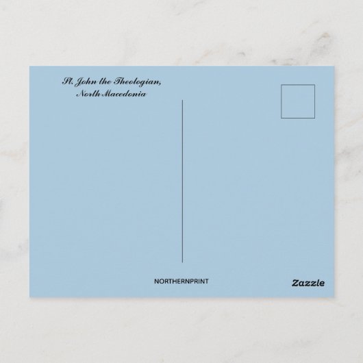 Johannes de Theoloog Noord-Macedonië Briefkaart (Achterkant)