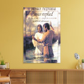 Johannes en Jezus bergen doopvervaging Canvas Afdruk (Insitu (Woonkamer))