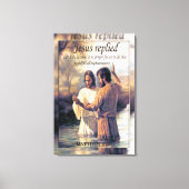 Johannes en Jezus bergen doopvervaging Canvas Afdruk (Voorkant)