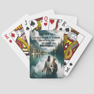 Johannes’ Goddelijke Dopen van Jezus Christus Pokerkaarten