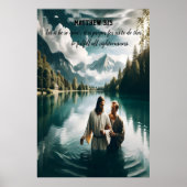Johannes’ Goddelijke Dopen van Jezus Christus Poster (Voorkant)