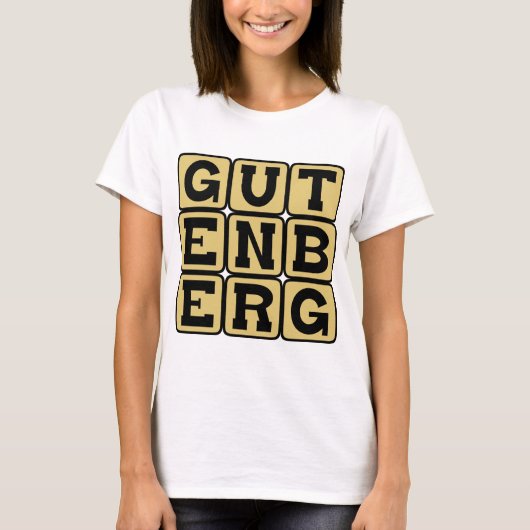 Johannes Gutenberg, Duitse drukker T-shirt (Voorkant)