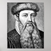 Johannes Gutenberg Portrait Poster (Voorkant)