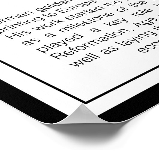 Johannes Gutenberg Poster (Hoek)