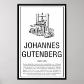 Johannes Gutenberg Poster (Voorkant)