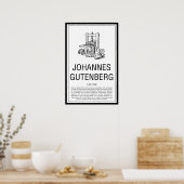 Johannes Gutenberg Poster (Keuken)