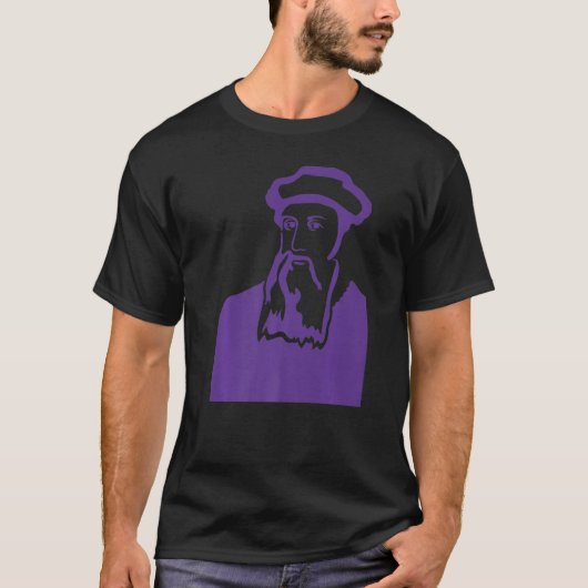 Johannes Gutenberg Press Book Reading Pre T-shirt (Voorkant)