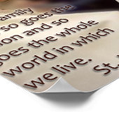 Johannes Paulus II over de familie. Poster (Hoek)