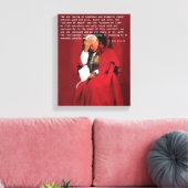 Johannes Paulus II over het leven. Canvas Afdruk (Insitu (Woonkamer))