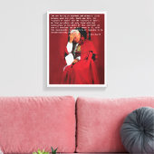 Johannes Paulus II over het leven. Canvas Afdruk (Insitu (Woonkamer))