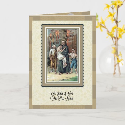 Johannes van God Verjaardag Kaart Spiritueel (Gele Bloem)