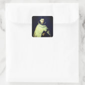 Johannes van het Kruis door Zurbarán Vierkante Sticker (Tas)