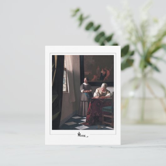 Johannes Vermeer #18 - Fine Art Briefkaart (Staand voorkant)