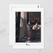 Johannes Vermeer #18 - Fine Art Briefkaart (Voorkant / Achterkant)
