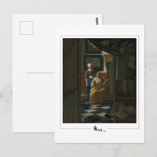Johannes Vermeer #32 - Fijne Kunst Briefkaart (Voorkant / Achterkant)