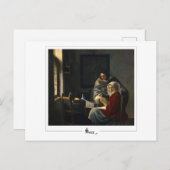 Johannes Vermeer #35 - Fijne Kunst Briefkaart (Voorkant / Achterkant)