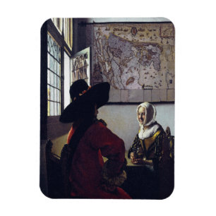 Johannes Vermeer, agent en lachend meisje Magneet