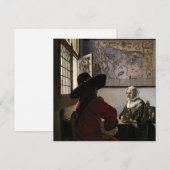 Johannes Vermeer - Agent met een Laughing Girl Bedankkaart (Voorkant / Achterkant)