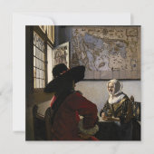 Johannes Vermeer - Agent met een Laughing Girl Bedankkaart (Voorkant)