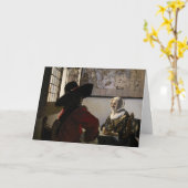 Johannes Vermeer - Agent met een Laughing Girl Kaart (Gele Bloem)