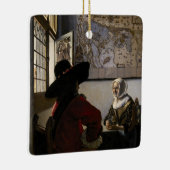 Johannes Vermeer - Agent met een Laughing Girl Keramisch Ornament (Rechts)