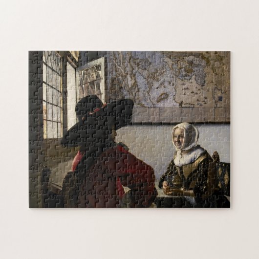 Johannes Vermeer - Agent met een Laughing Girl Legpuzzel (Horizontaal)
