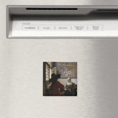 Johannes Vermeer - Agent met een Laughing Girl Magneet (Insitu (Vaatwasser))