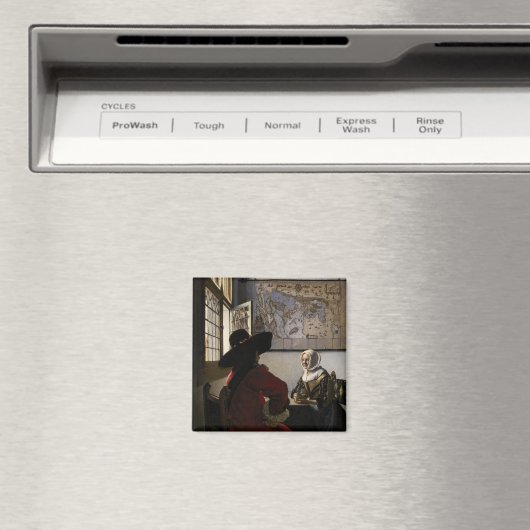 Johannes Vermeer - Agent met een Laughing Girl Magneet (Insitu (Vaatwasser))
