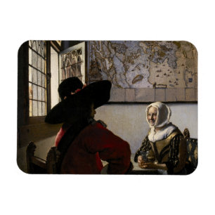 Johannes Vermeer - Agent met een Laughing Girl Magneet