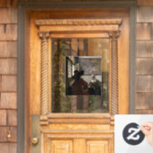 Johannes Vermeer - Agent met een Laughing Girl Raamsticker (Huis Deur)