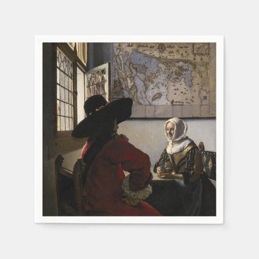 Johannes Vermeer - Agent met een Laughing Girl Servet (Voorkant)